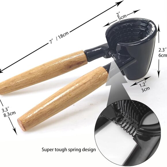 Nutcracker Pecan Walnut Plier Opener Tool with Wood Handle(1 Set) - Picture 5 of 10